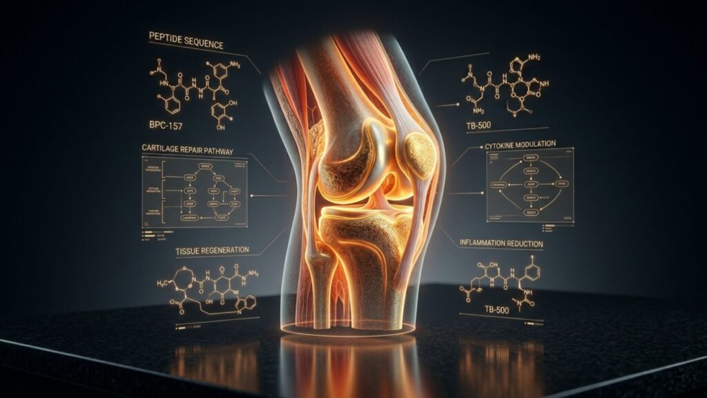 Peptides for inflammation and joint pain relief overview diagram