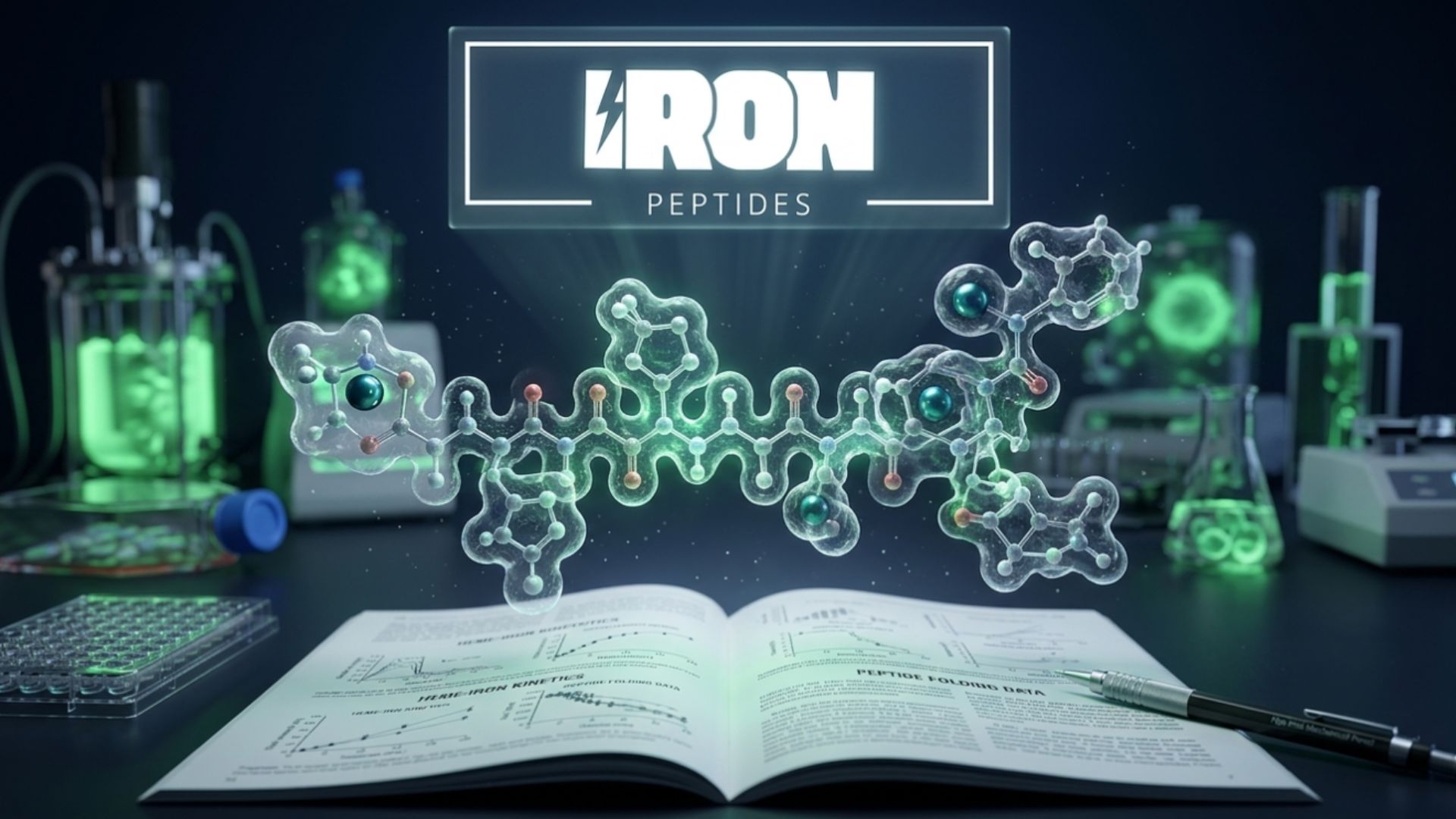 Iron peptides research and scientific study overview diagram